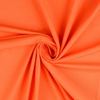 50 cm Reststück Jersey Uni Orangerot